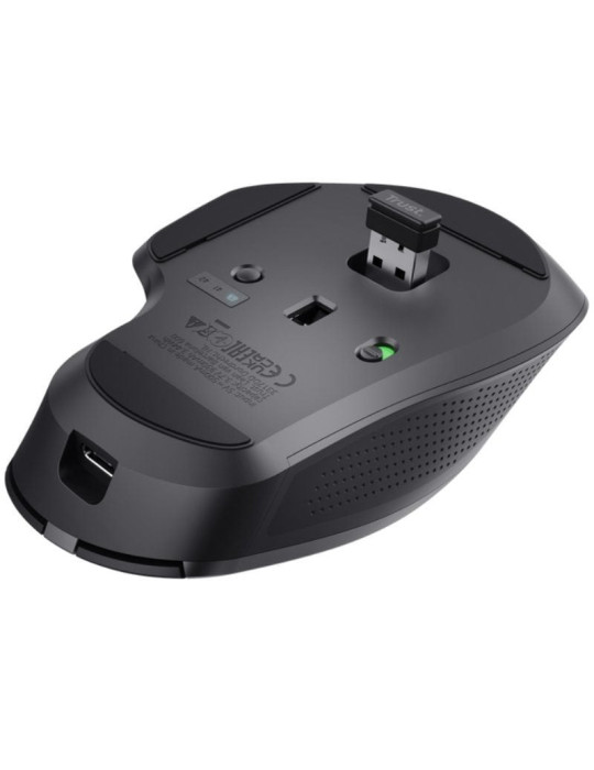 Ratón Inalámbrico Trust Ozaa+/ Batería recargable/ Hasta 3200 DPI