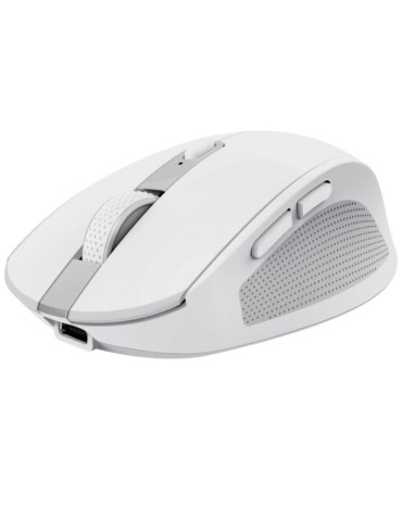 Ratón Inalámbrico Trust Ozaa Compact Wireless/ Batería recargable/ Hasta 3200 DPI/ Blanco