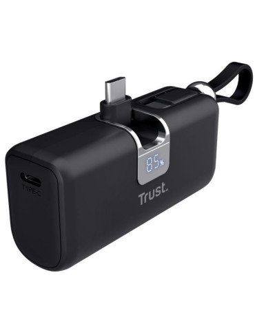 Powerbank 5000mAh Trust Pacto 26104/ 18W/ Negra