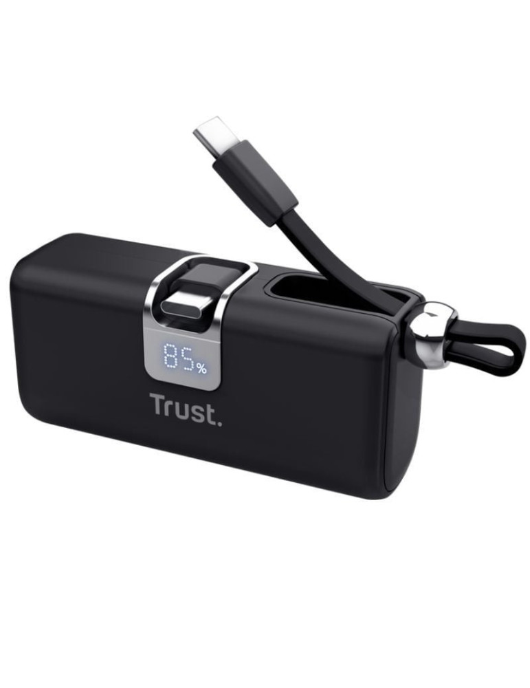 Powerbank 5000mAh Trust Pacto 26104/ 18W/ Negra