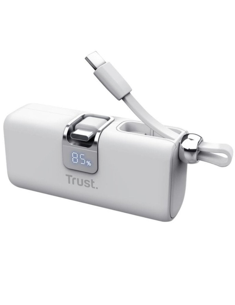 Powerbank 5000mAh Trust Pacto 26105/ 18W/ Blanca