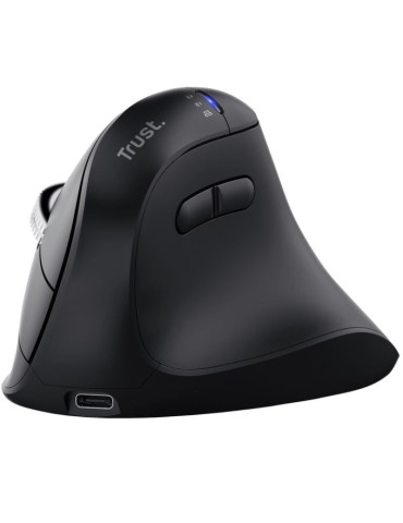 Ratón Vertical Inalámbrico Trust Vyran 26107/ Batería recargable/ Hasta 3200 DPI