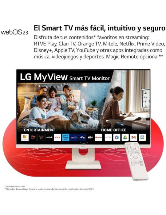 Smart Monitor LG MyView 32SR50F-W 31.5"/ Full HD/ Multimedia/ Smart TV/ Blanco