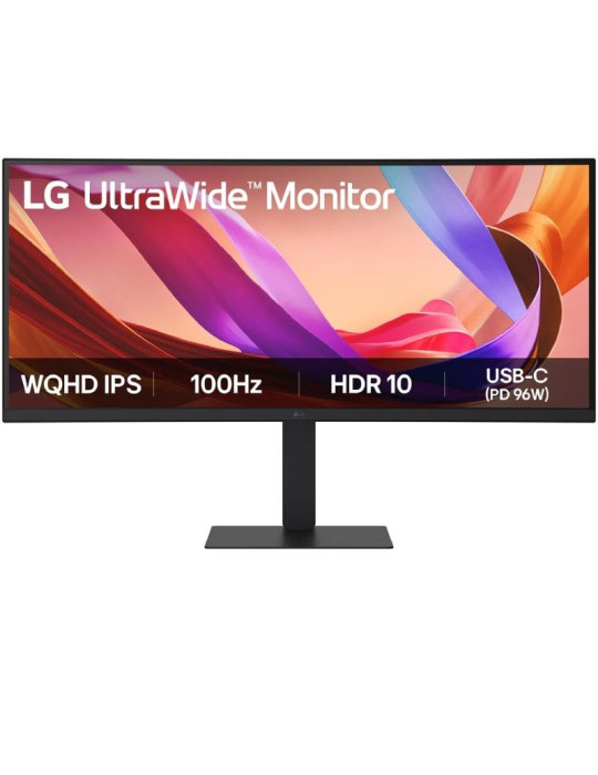 Monitor Profesional Ultrapanorámico Curvo LG UltraWide 34U650A-B 34"/ WQHD/ Multimedia/ Regulable en altura/ Negro