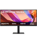 Monitor Profesional Ultrapanorámico Curvo LG UltraWide 34U650A-B 34"/ WQHD/ Multimedia/ Regulable en altura/ Negro
