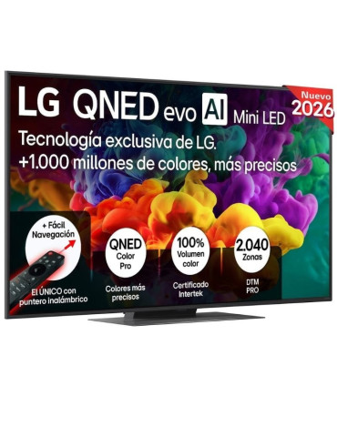 Televisor LG QNED evo AI QNED87 Mini LED 55QNED87B6A 55"/ Ultra HD 4K/ Smart TV/ WiFi 2