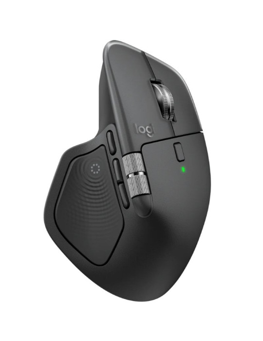 Ratón Ergonómico Inalámbrico Logitech MX Master 4/ Batería recargable/ Hasta 8000 DPI/ Grafito