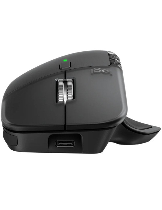 Ratón Ergonómico Inalámbrico Logitech MX Master 4/ Batería recargable/ Hasta 8000 DPI/ Grafito