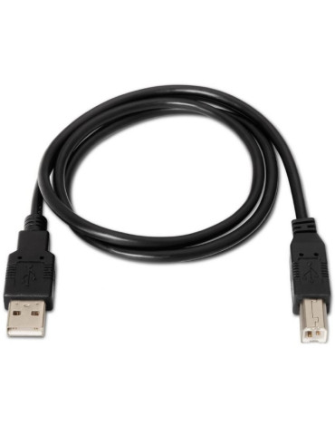Cable USB 2.0 Impresora Aisens A101-0005/ USB Tipo-B Macho - USB Macho/ 1m/ Negro 2