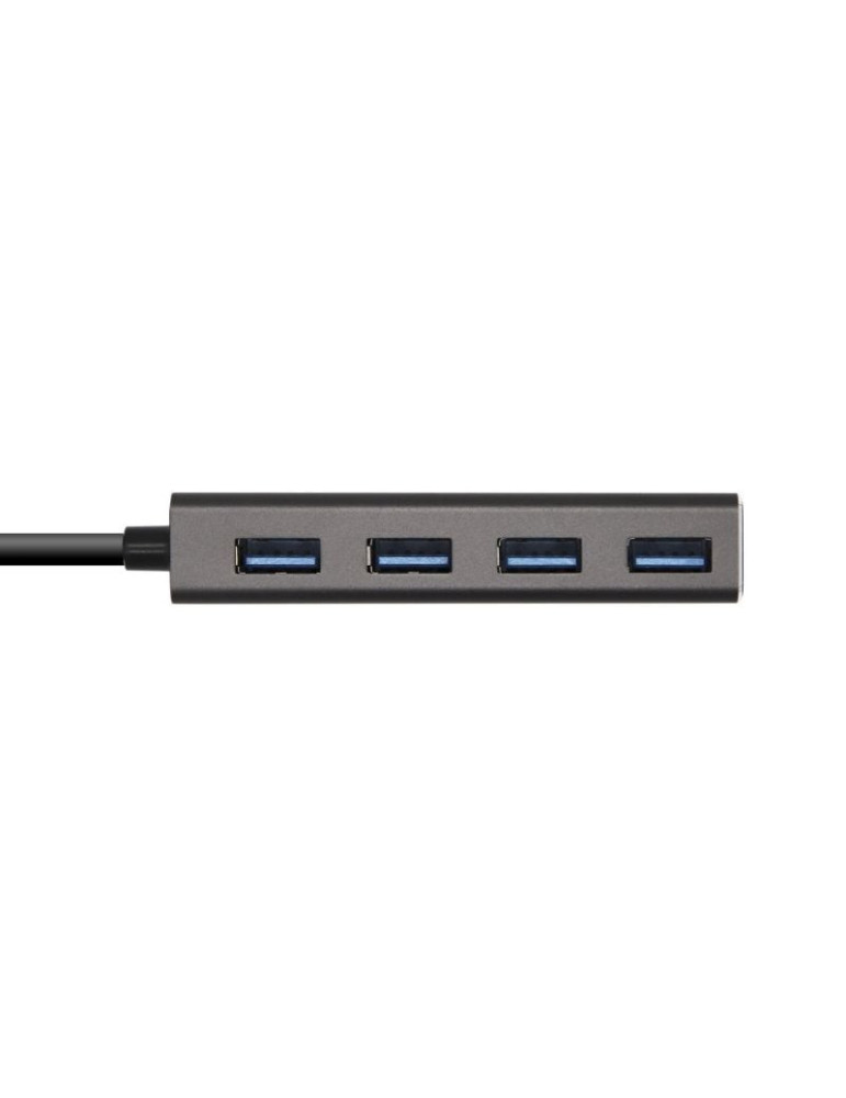 Hub USB Tipo-C Aisens A109-0403/ 4xUSB/ Gris