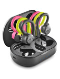Auriculares Deportivos Bluetooth NGS Ártica Jogger con estuche de carga/ Autonomía 10h/ Negros