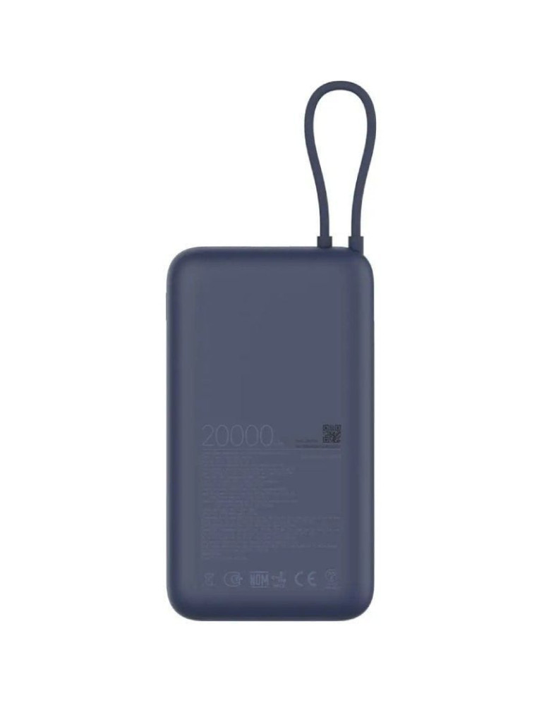 Powerbank 20000mAh Xiaomi 33W Power Bank Integrated Cable/ 33W/ Azul/ Incluye Cable USB Tipo-C