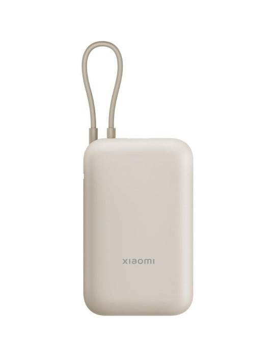 Powerbank 10000mAh Xiaomi Power Bank Integrated Cable/ 22.5W/ Beige/ Incluye Cable USB Tipo-C