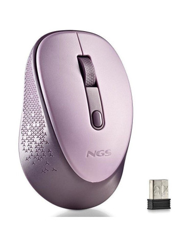Ratón Inalámbrico NGS Dew Lilac/ Hasta 1600 DPI/ Lila 2
