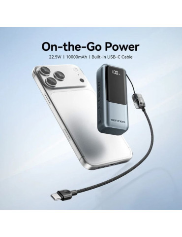Powerbank 10000mAh Vention FKOH0/ 22.5W/ Gris 2