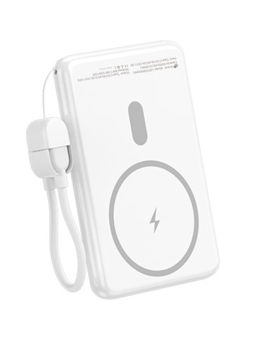 Powerbank 5000mAh Leotec LEPOWW20W5W/ 20W/ Wireless/ Blanca/ Incluye Cable USB Tipo-C 2