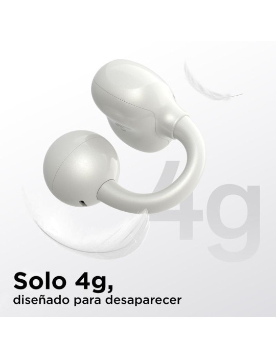 Auriculares Deportivos de Conducción Aérea OpenRock E OPACE02 con estuche de carga/ Autonomía 7h/ Blancos