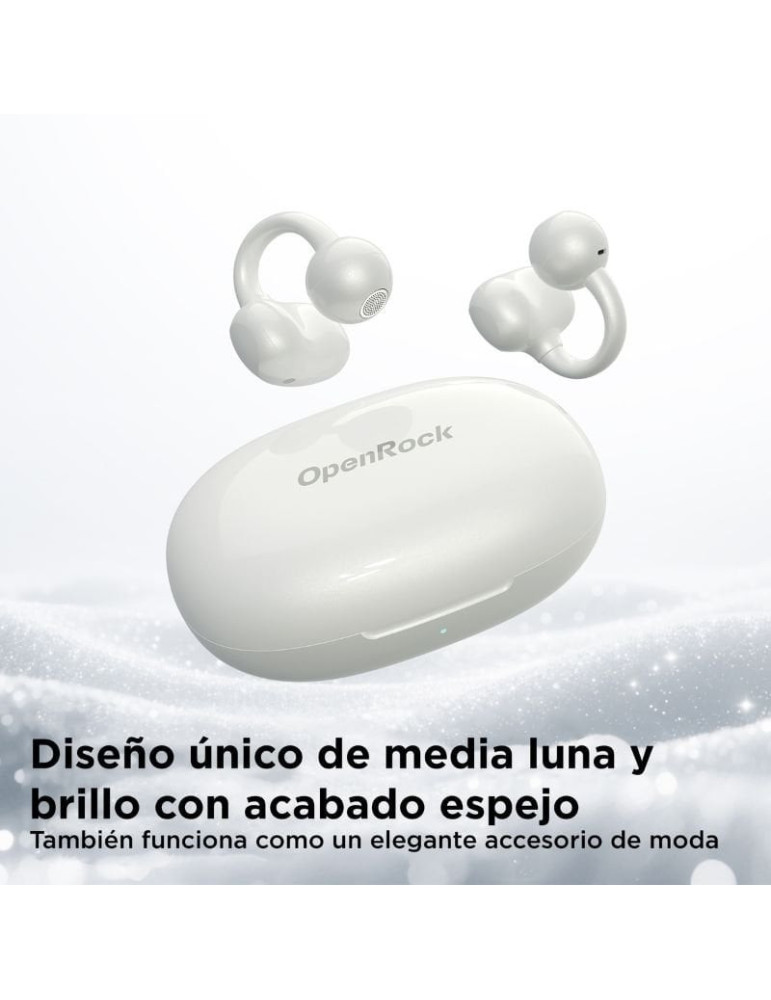Auriculares Deportivos de Conducción Aérea OpenRock E OPACE02 con estuche de carga/ Autonomía 7h/ Blancos