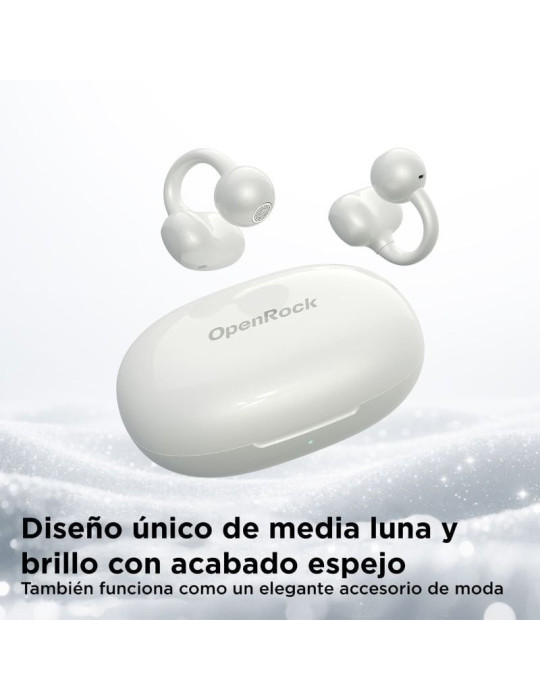Auriculares Deportivos de Conducción Aérea OpenRock E OPACE02 con estuche de carga/ Autonomía 7h/ Blancos