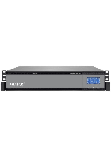 SAI Online Phasak Rack 19" 1000 VA Online LCD/ 1000VA-900W/ 2 Salidas/ Formato Rack