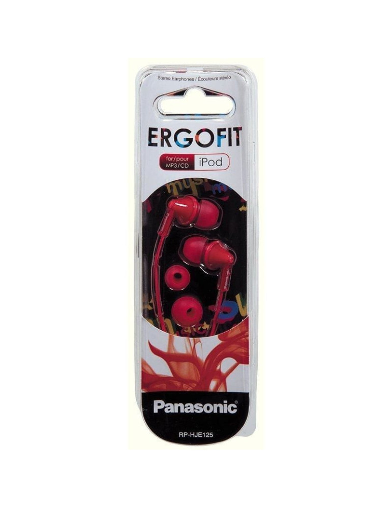 Auriculares Intrauditivos Panasonic RP-HJE125/ Jack 3.5/ Rojos