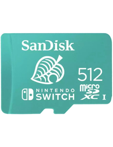 Tarjeta de Memoria SanDisk Nintendo Switch 512GB microSD XC UHS-I/ Clase 10/ 100MBs