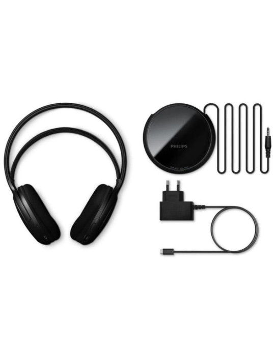 Auriculares Inalámbricos Philips SHC5200M2/ Jack 3.5/ Negros