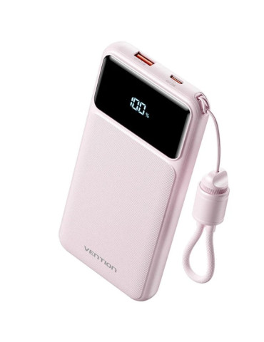 Powerbank 10000mAh Vention XGYP0-39-TY/ 22.5W/ Rosa/ Incluye Cable USB Tipo-C