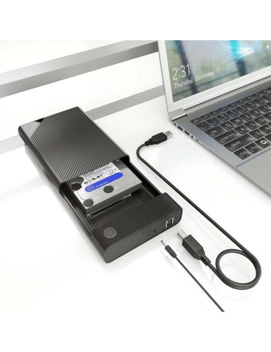 Caja Externa para Disco Duro de 3.5" Aisens ASE-3529B/ USB 3.1/ Sin tornillos