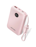 Powerbank 10000mAh Vention FKAP0-C/ 22.5W/ Rosa/ Incluye Cable USB Tipo-C