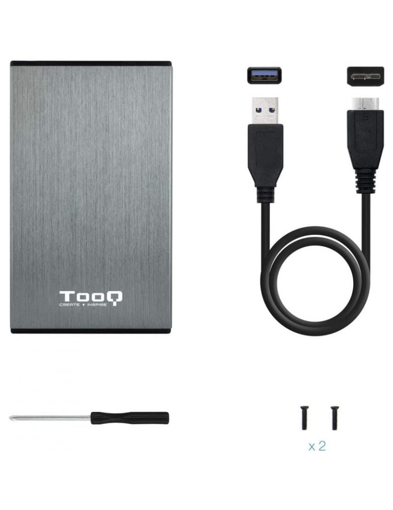 Caja Externa para Disco Duro de 2.5" TooQ TQE-2527G/ USB 3.1