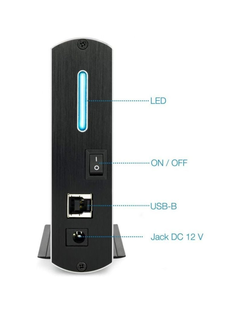 Caja Externa para Disco Duro de 3.5" TooQ TQE-3531B/ USB 2.0