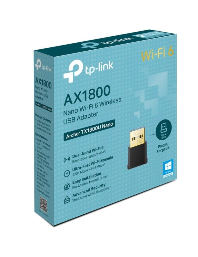 Adaptador USB - WiFi TP-Link Archer TX1800U Nano/ 1800Mbps