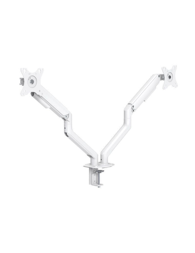 Soporte de Mesa para 2 Monitores TooQ DB4132TNR-W/ Giratorio/ Inclinable/ hasta 9kg