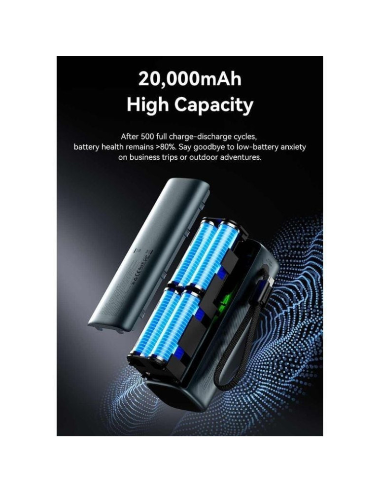 Powerbank 20000mAh Vention FKFH0/ 165W/ Gris/ Incluye Cable USB Tipo-C