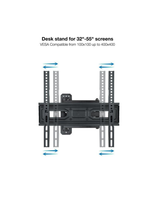 Soporte de Pared Giratorio/ Inclinable/ Nivelable TooQ LP7843TN-B para TV de 32-55"/ hasta 35kg