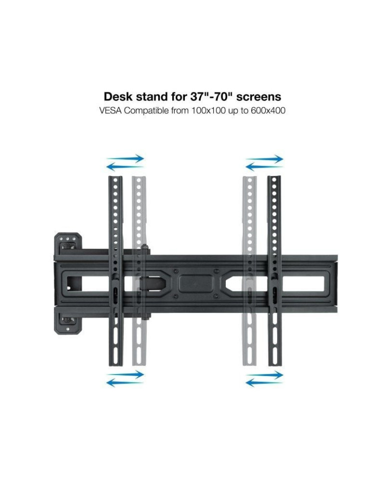 Soporte de Pared Giratorio/ Inclinable/ Nivelable TooQ LP7863TN-B para TV de 37-70"/ hasta 35kg