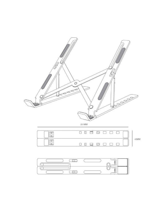 Soporte para Portátil/Tablet Aisens LPS2M-173 hasta 15"