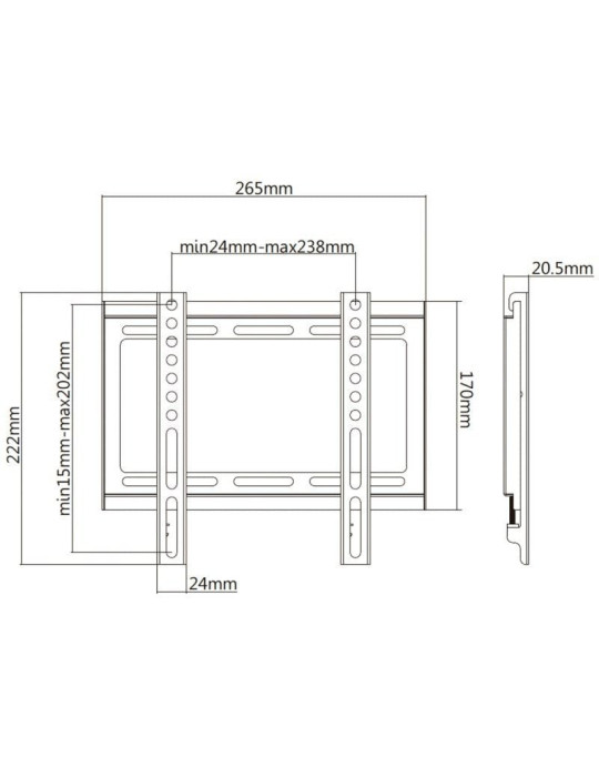 Soporte de Pared Aisens WT42F-157 para TV de 32-42"/ hasta 35kg