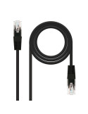 Cable de Red RJ45 UTP Nanocable 10.20.0401-BK/ Cat.6/ 1m/ Negro