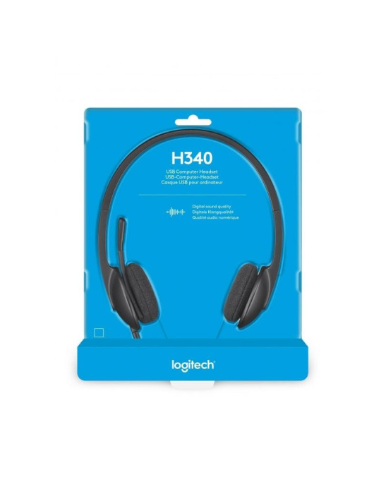 Auriculares Logitech H340/ con Micrófono/ USB/ Negros