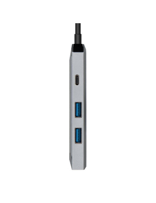 Docking USB Tipo-C Aisens ASUC-4P002-GR/ 1xHDMI 4K/ 2xUSB/ 1xUSB Tipo-C PD/ Gris