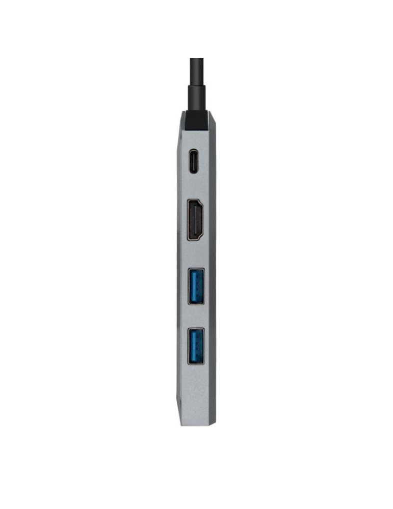 Docking USB Tipo-C Aisens ASUC-5P003-GR/ 1xHDMI 4K/ 2xUSB/ 1xRJ45/ 1xUSB Tipo-C PD/ Gris