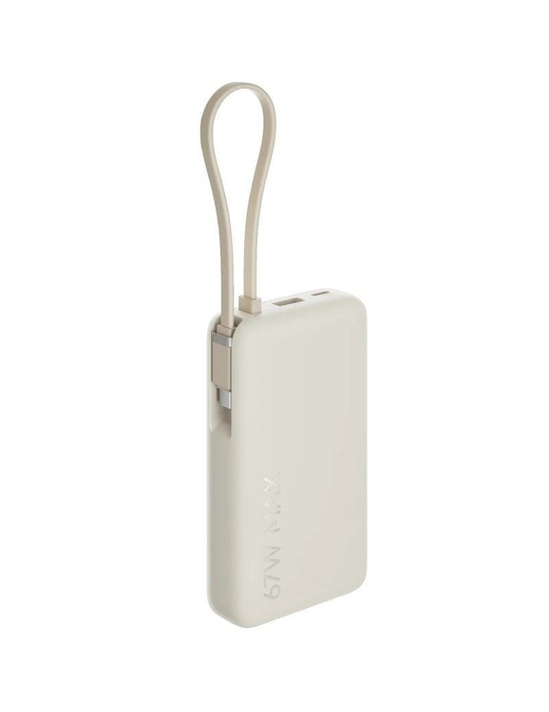Powerbank 10000mAh Xiaomi 67W Power Bank Integrated Cable/ 67W/ Beige/ Incluye Cable USB Tipo-C