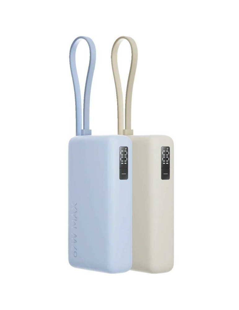 Powerbank 10000mAh Xiaomi 67W Power Bank Integrated Cable/ 67W/ Beige/ Incluye Cable USB Tipo-C