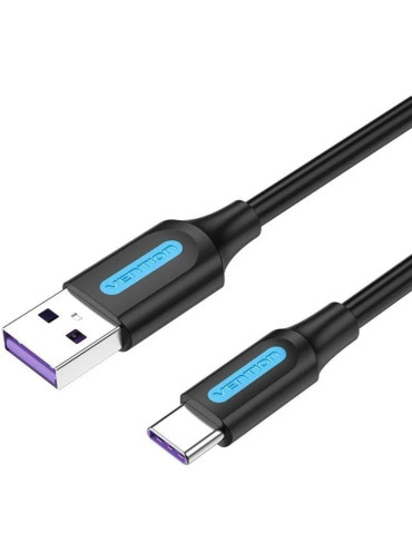 Cable USB 2.0 Tipo-C Vention CORBD/ USB Macho - USB Tipo-C Macho/ 480Mbps/ 50cm/ Negro