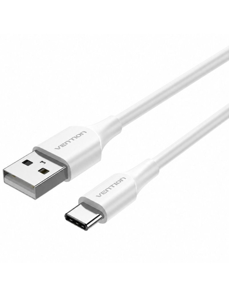 Cable USB 2.0 Tipo-C Vention CTHWF/ USB Tipo-C Macho - USB Macho/ 480Mbps/ 1m/ Blanco