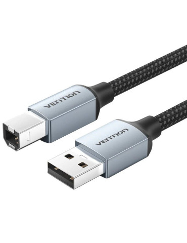 Cable USB 2.0 Impresora Vention CTTHH/ USB Tipo-B Macho - USB Macho/ 480Mbps/ 2m/ Gris