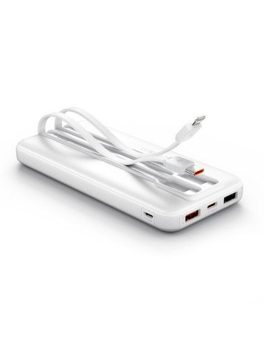Powerbank 10000mAh Vention FHOW0/ 22.5W/ Blanca/ Incluye Cable USB Tipo-C y Lightning 2