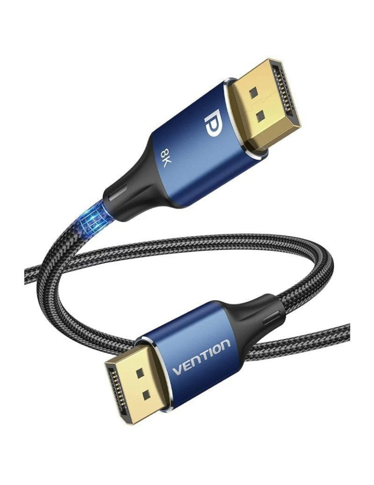 Cable DisplayPort 1.4 8K Vention HCELH/ DisplayPort Macho - DisplayPort Macho/ 2m/ Azul